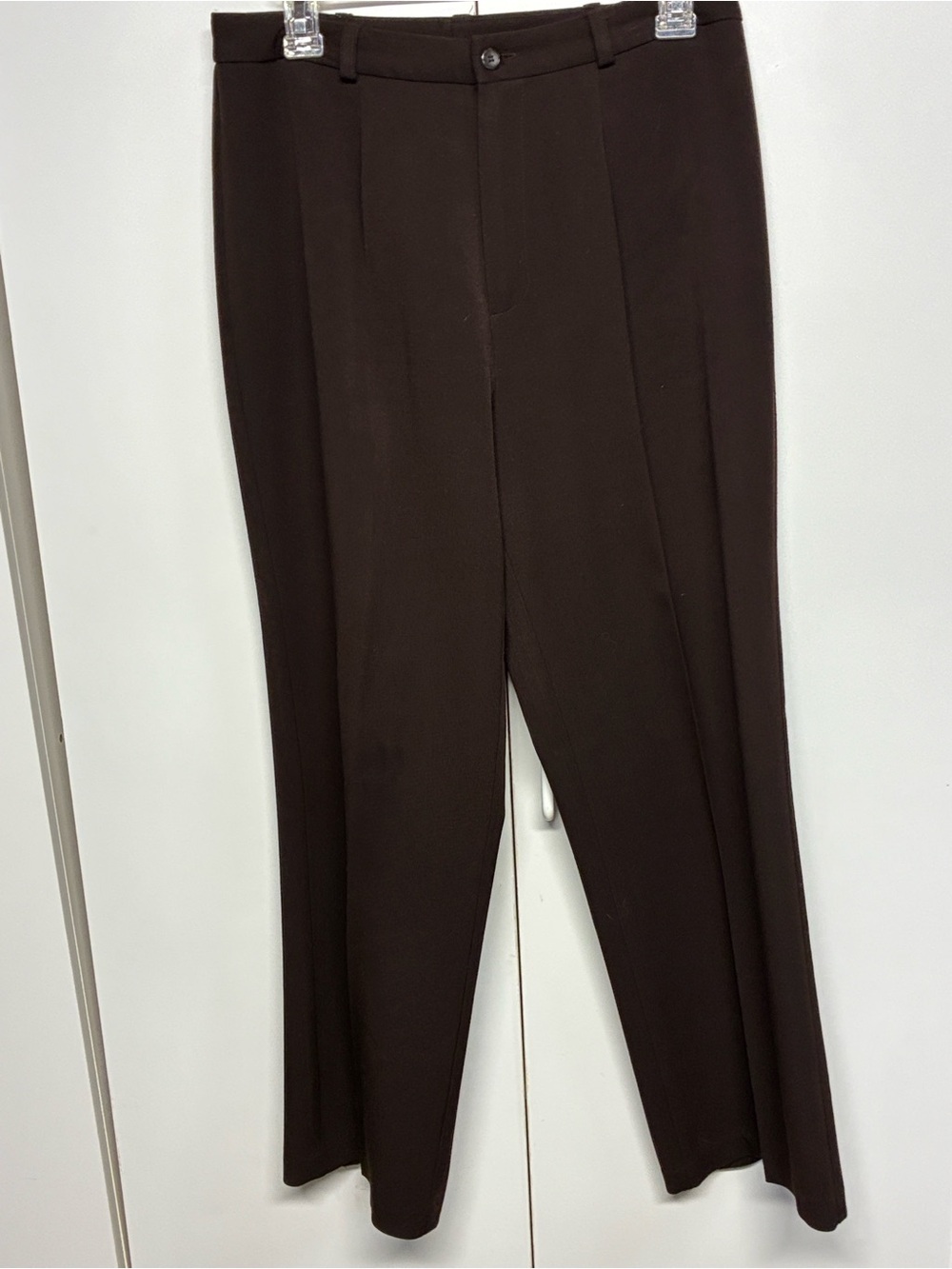 Classic Brown , Flat Front Leg Trousers 8P